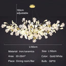GobekUsa Modern Ginkgo Leaf LED Chandelier Dining Room Lighting