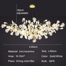 GobekUsa Modern Ginkgo Leaf LED Chandelier Dining Room Lighting