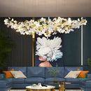 GobekUsa Modern Ginkgo Leaf LED Chandelier Dining Room Lighting