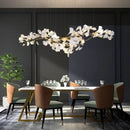 GobekUsa Modern Ginkgo Leaf LED Chandelier Dining Room Lighting