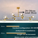 GobekUsa Modern Glass Ball LED Chandelier - Home Decor
