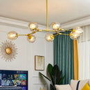 GobekUsa Modern Glass Ball LED Chandelier - Home Decor