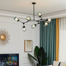 GobekUsa Modern Glass Ball Pendant Chandelier - Black Gold