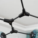 GobekUsa Modern Glass Ball Pendant Chandelier - Black Gold