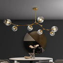 GobekUsa Modern Glass Ball Pendant Chandelier - Black Gold