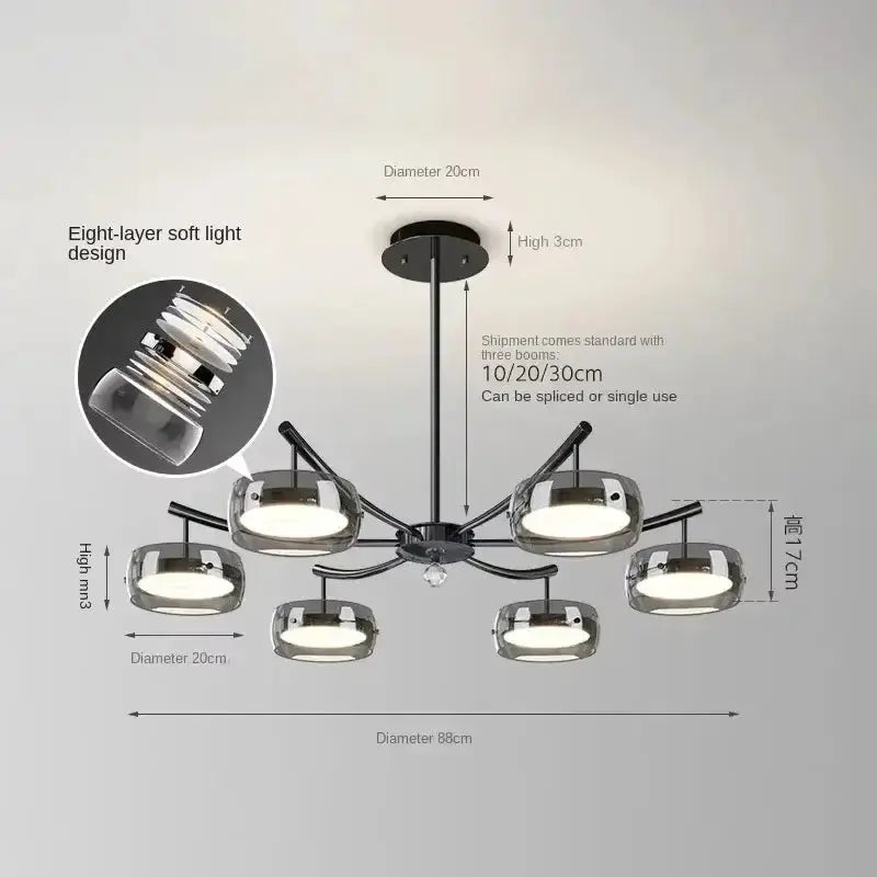 GobekUsa Modern Glass Dining Table Pendant Light, photo 37 of 38
