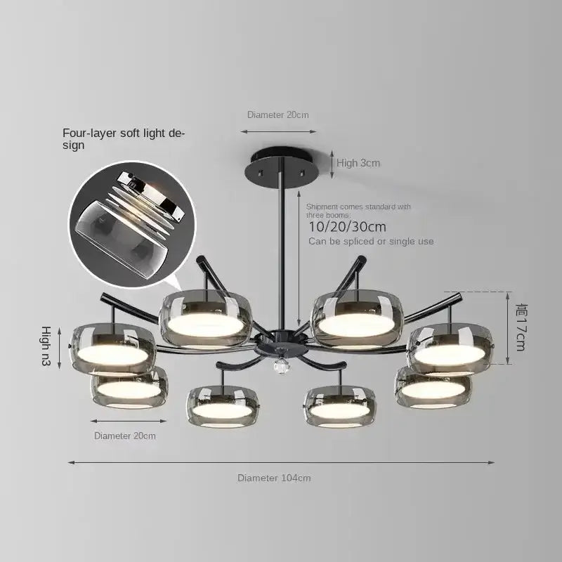 GobekUsa Modern Glass Dining Table Pendant Light, photo 35 of 38