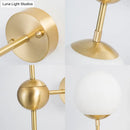 GobekUsa Modern Globe Wall Sconce Light in Brass with White Glass - Bathroom Lighting Fixture