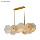 GobekUsa Modern Gold Finish Pendant Light with Prismatic Glass Shade - 8 Bulbs, Ideal for Dining Room or Kitchen Island
