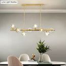 GobekUsa Modern Gold Pendant Light with Crystal Dome Shade - Ideal for Restaurants or Over Kitchen Islands