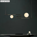 GobekUsa Modern Hanging Chandelier with Milky Glass and Folding Line Design in Black for Dining Hall Island - Simplicity Modo