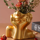 GobekUsa Modern Human Body Shape Resin Vase