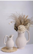 GobekUsa Modern Ins Style White Ceramic Spiral Vase