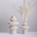 GobekUsa Modern Ins Style White Ceramic Spiral Vase