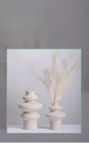 GobekUsa Modern Ins Style White Ceramic Spiral Vase