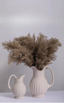 GobekUsa Modern Ins Style White Ceramic Spiral Vase