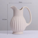 GobekUsa Modern Ins Style White Ceramic Spiral Vase