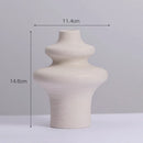 GobekUsa Modern Ins Style White Ceramic Spiral Vase