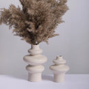 GobekUsa Modern Ins Style White Ceramic Spiral Vase
