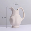 GobekUsa Modern Ins Style White Ceramic Spiral Vase