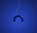 GobekUsa Modern LED Arch Chandelier in Black/White/Orange/Blue