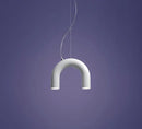GobekUsa Modern LED Arch Chandelier in Black/White/Orange/Blue