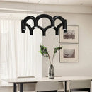 GobekUsa Modern LED Arch Chandelier in Black/White/Orange/Blue