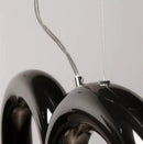GobekUsa Modern LED Arch Chandelier in Black/White/Orange/Blue