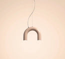 GobekUsa Modern LED Arch Chandelier in Black/White/Orange/Blue
