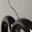 GobekUsa Modern LED Arch Chandelier in Black/White/Orange/Blue