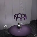 GobekUsa Modern LED Arch Chandelier in Black/White/Orange/Blue