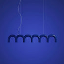 GobekUsa Modern LED Arch Chandelier in Black/White/Orange/Blue
