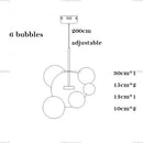 GobekUsa Modern LED Bubble Ball Chandelier