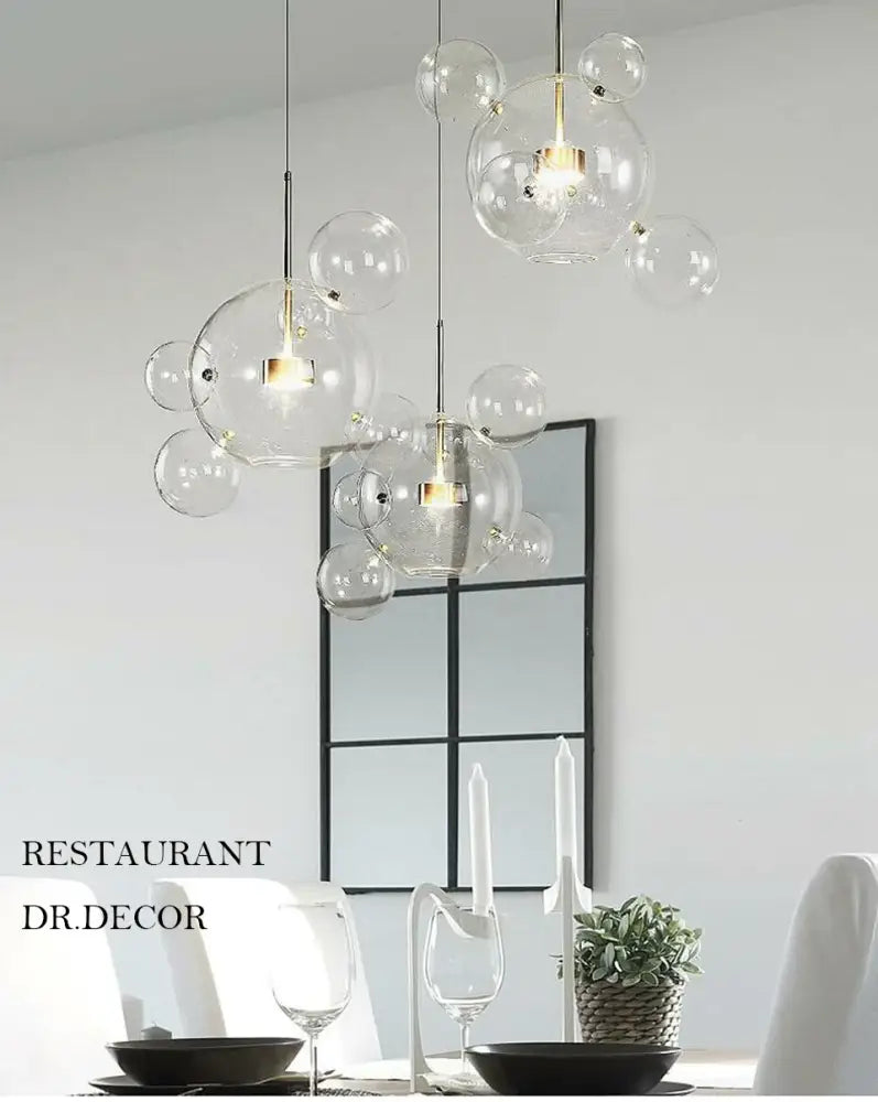 GobekUsa Modern LED Bubble Ball Chandelier, photo 25 of 39