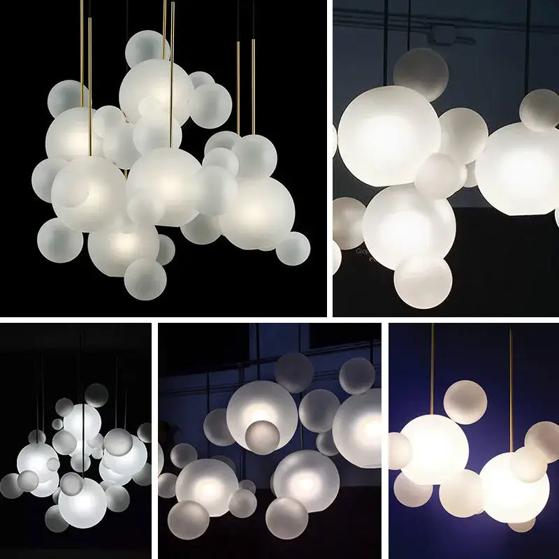 GobekUsa Modern LED Bubble Ball Chandelier, photo 3 of 39
