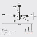 GobekUsa Modern LED Chandelier - Gold Black - Living Room - Bedroom