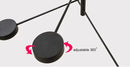 GobekUsa Modern LED Chandelier - Gold Black - Living Room - Bedroom