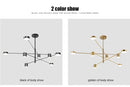 GobekUsa Modern LED Chandelier - Gold Black - Living Room - Bedroom