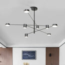 GobekUsa Modern LED Chandelier - Gold Black - Living Room - Bedroom