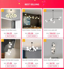 GobekUsa Modern LED Chandelier - Gold Black - Living Room - Bedroom