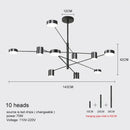 GobekUsa Modern LED Chandelier - Gold Black - Living Room - Bedroom