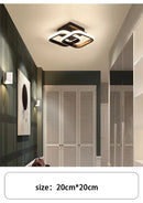 Modern black & white geometric led chandelier living room three color by Decorbites