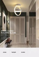 Modern black & white geometric led chandelier living room three color by Decorbites