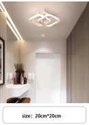 Modern black & white geometric led chandelier living room three color by Decorbites