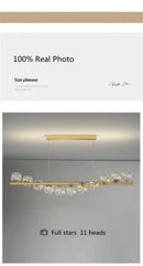 GobekUsa Modern LED Glass Chandelier for Dining Room