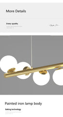 GobekUsa Modern LED Glass Chandelier for Dining Room