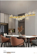 GobekUsa Modern LED Glass Chandelier for Dining Room