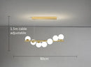 GobekUsa Modern LED Glass Chandelier for Dining Room