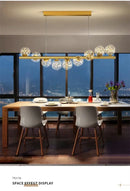 GobekUsa Modern LED Glass Chandelier for Dining Room