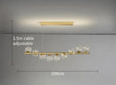 GobekUsa Modern LED Glass Chandelier for Dining Room
